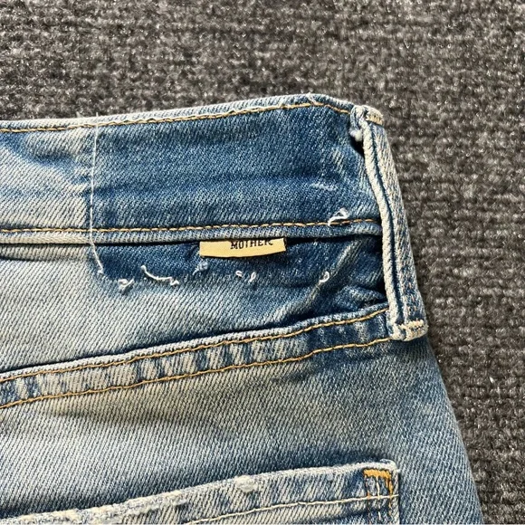 MOTHER Lil’ Tomcat Roller Sneak Jeans I Confess Wash Size 28 Wide Leg Flare - Picture 11 of 11